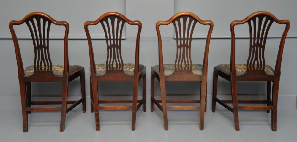 Set Of Six 18th Century Georgian Hepplewhite Mahogany Dining Chairs View XVIII