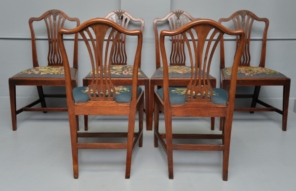 Set Of Six 18th Century Georgian Hepplewhite Mahogany Dining Chairs View XXII