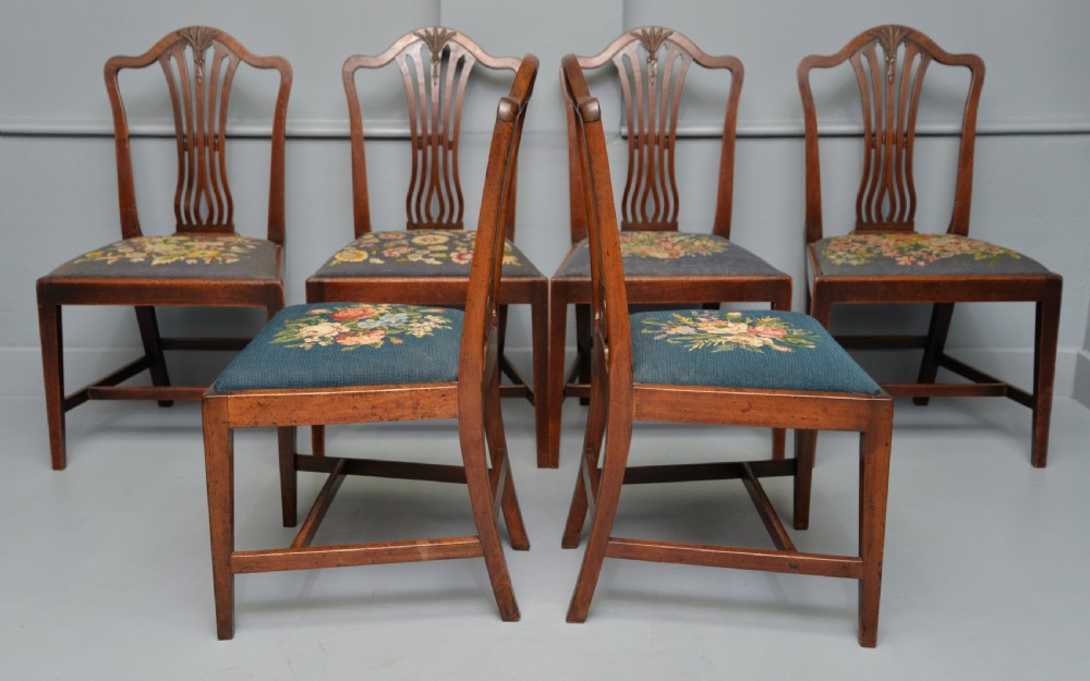 Set Of Six 18th Century Georgian Hepplewhite Mahogany Dining Chairs View XXIII