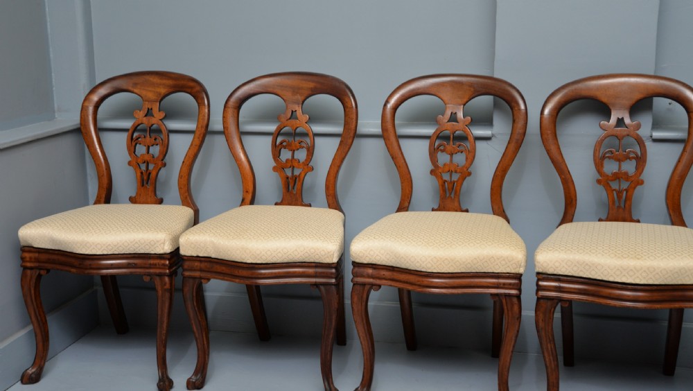 Set Of Six Victorian Mahogany Balloon Back Dining Chairs View III