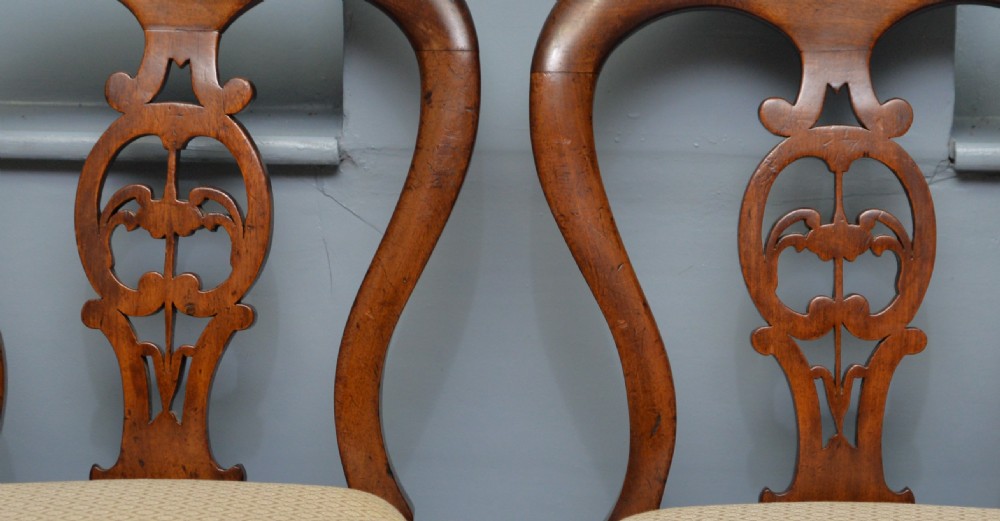 Set Of Six Victorian Mahogany Balloon Back Dining Chairs View VI