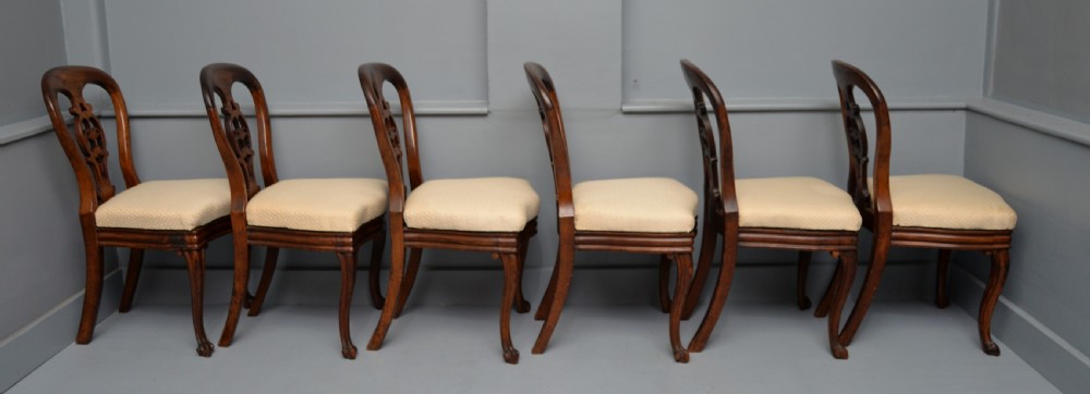 Set Of Six Victorian Mahogany Balloon Back Dining Chairs View VIII