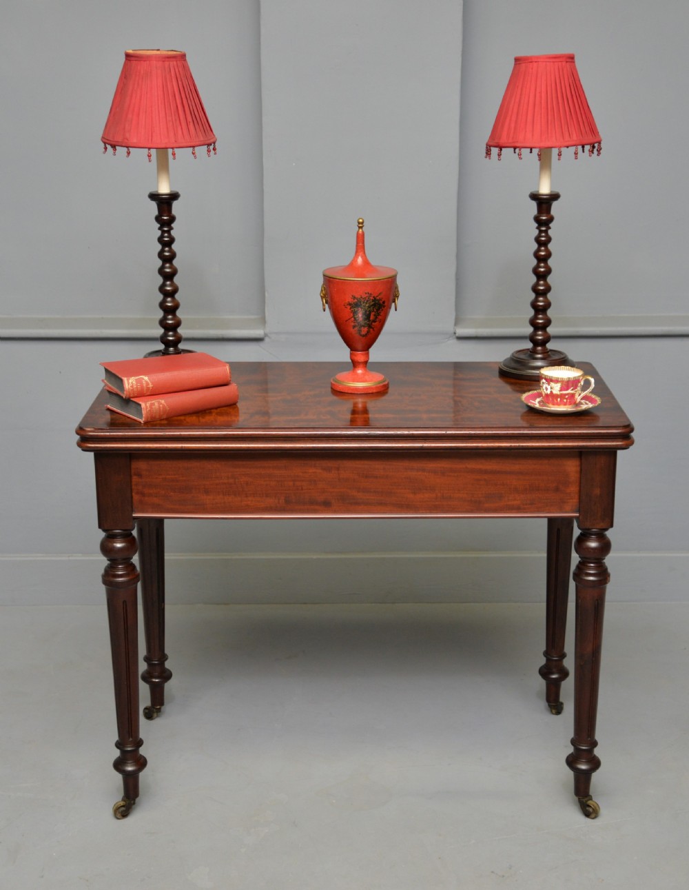 Georgian Mahogany Card Table Side Table View II