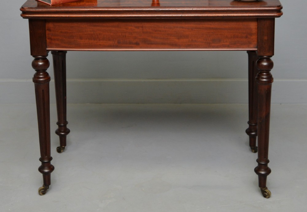 Georgian Mahogany Card Table Side Table View VII