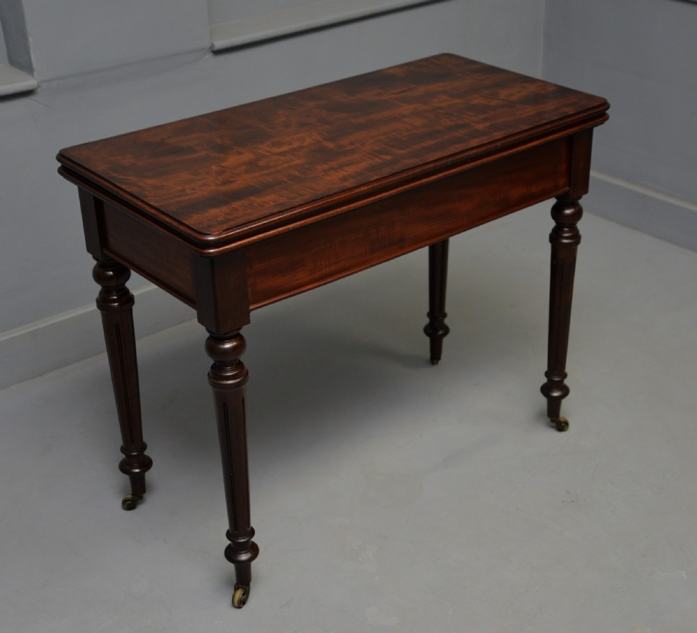 Georgian Mahogany Card Table Side Table View VIII