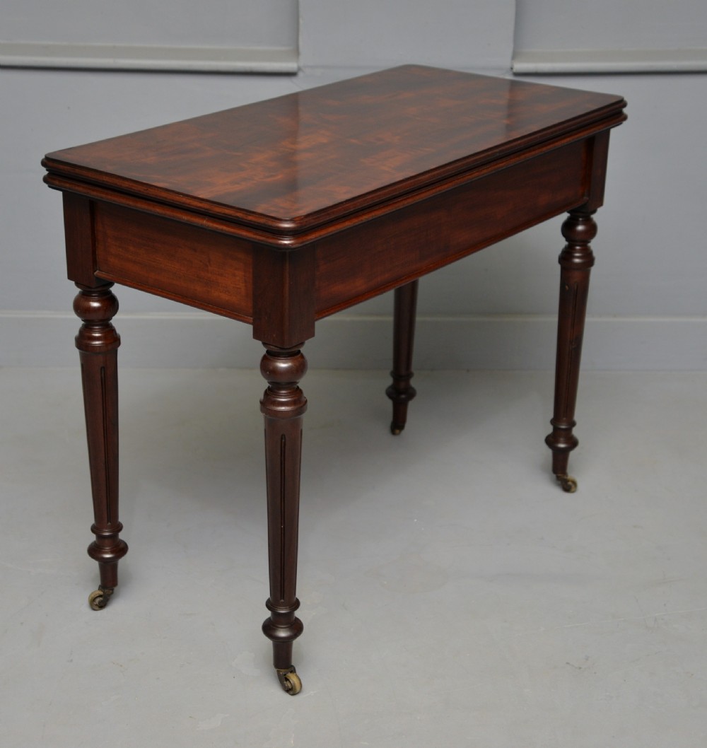 Georgian Mahogany Card Table Side Table View XXII
