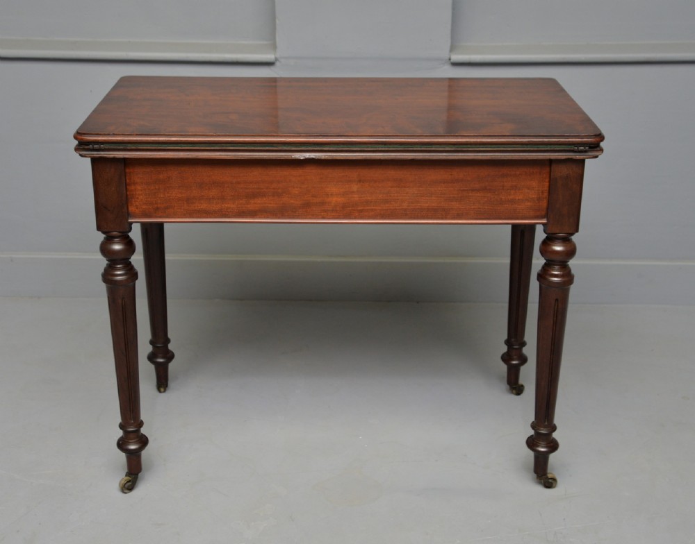 Georgian Mahogany Card Table Side Table View XXIV