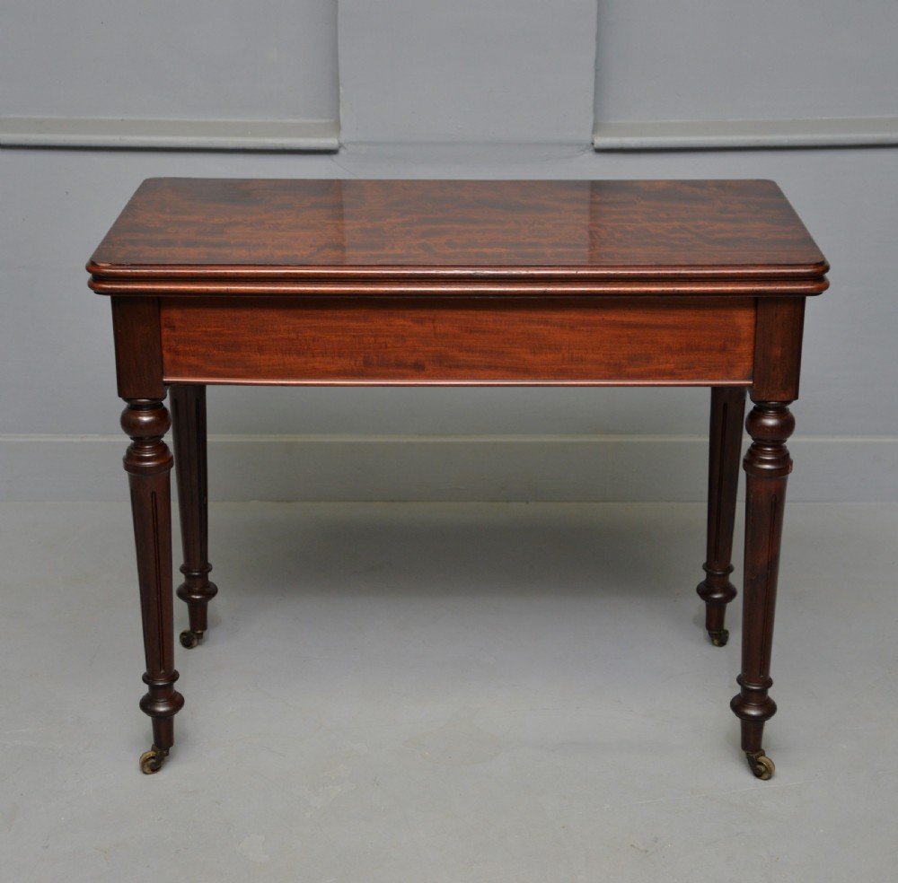 Georgian Mahogany Card Table Side Table View XXVII