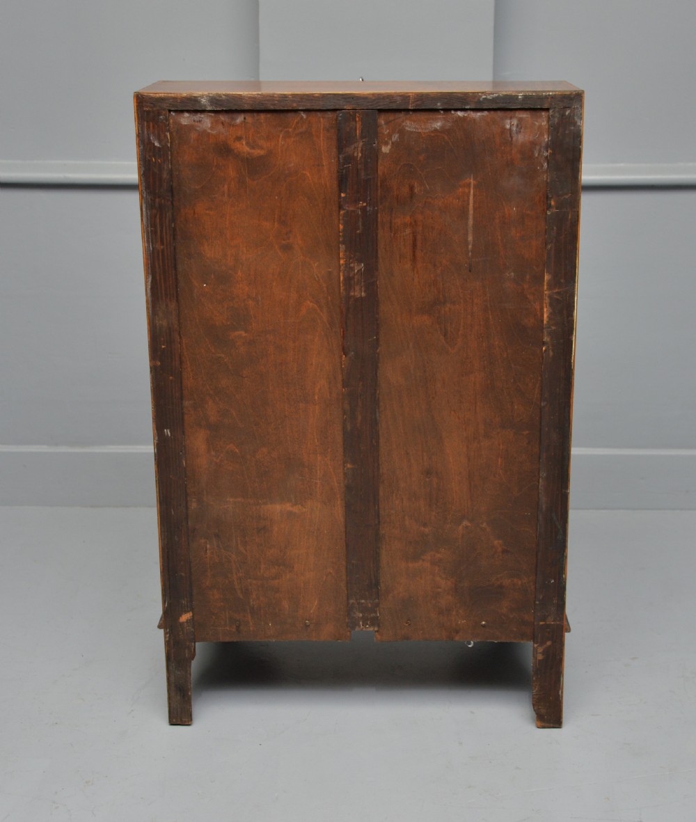 Small Georgian Revival Inlaid Satinwood Bureau Desk View XVI