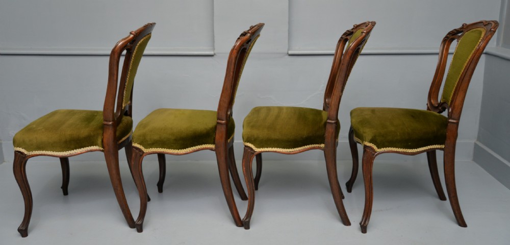 Set Of Four Victorian Carved Mahogany Dining Chairs View IX