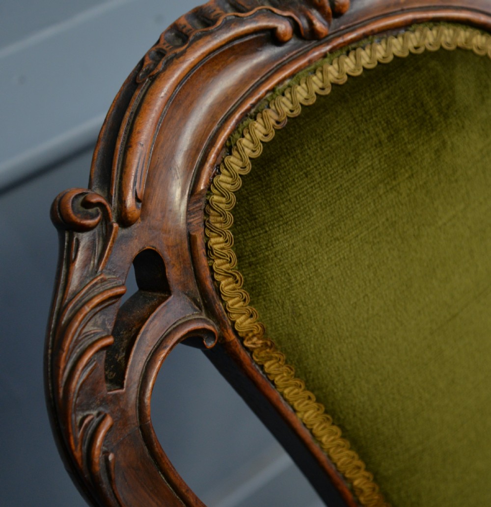 Set Of Four Victorian Carved Mahogany Dining Chairs View XI