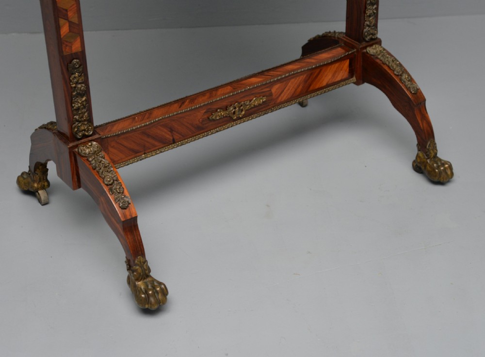 Antique Dutch Marquetry 19th Century Cheval Mirror View III