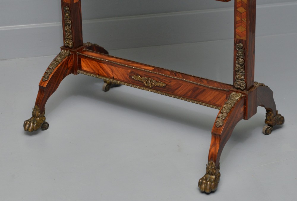 Antique Dutch Marquetry 19th Century Cheval Mirror View XII