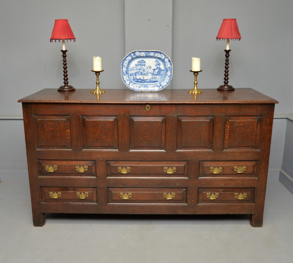 Magnificent Large 18th Century Georgian Oak Mule Chest View V