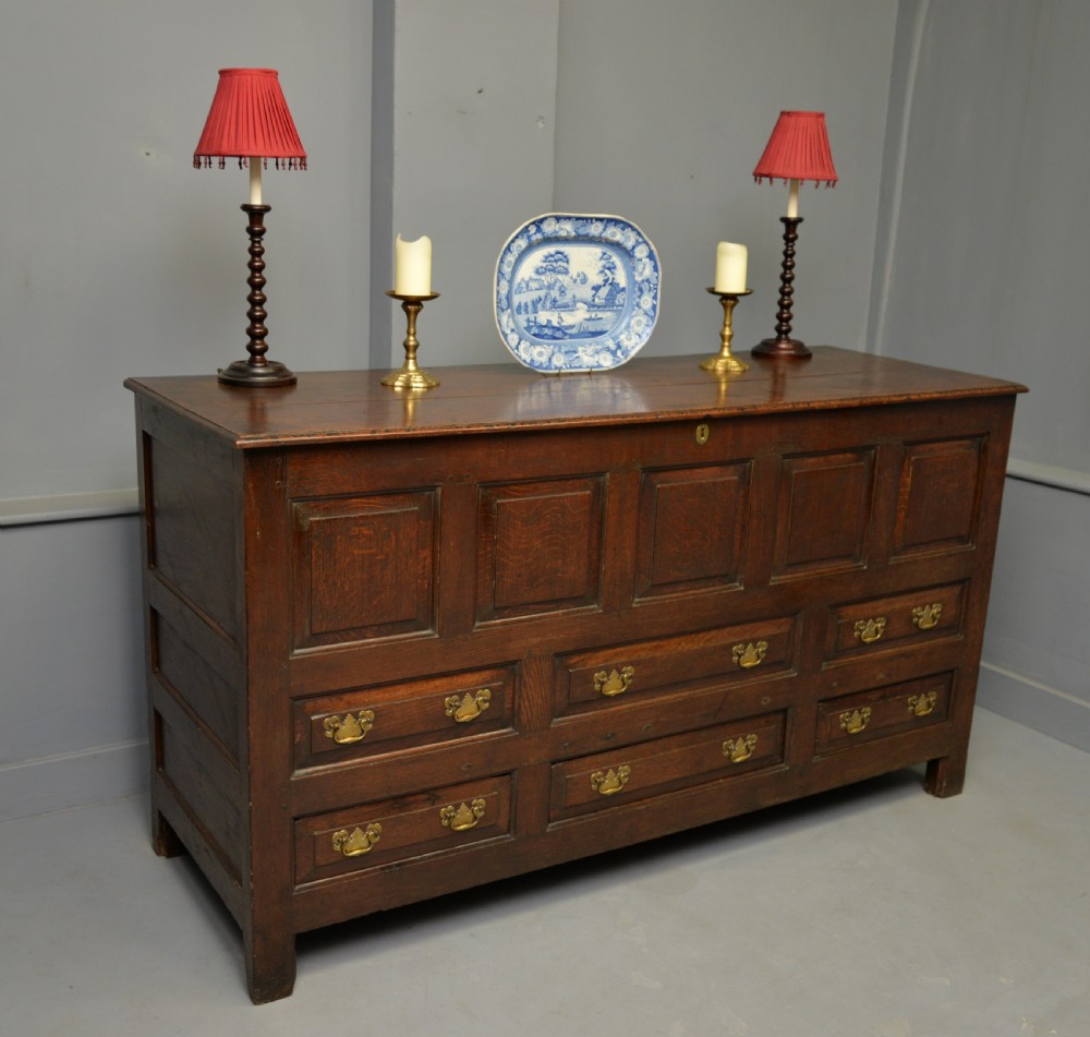 Magnificent Large 18th Century Georgian Oak Mule Chest View VII