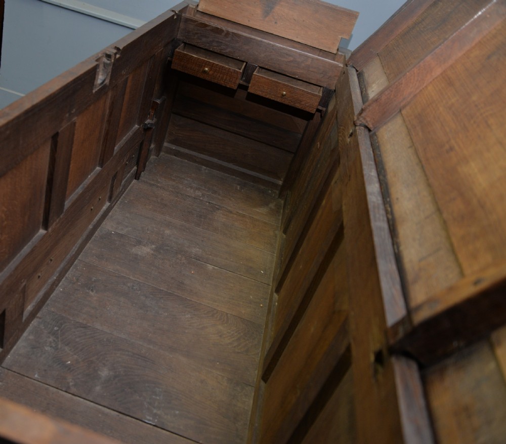 Magnificent Large 18th Century Georgian Oak Mule Chest View XV
