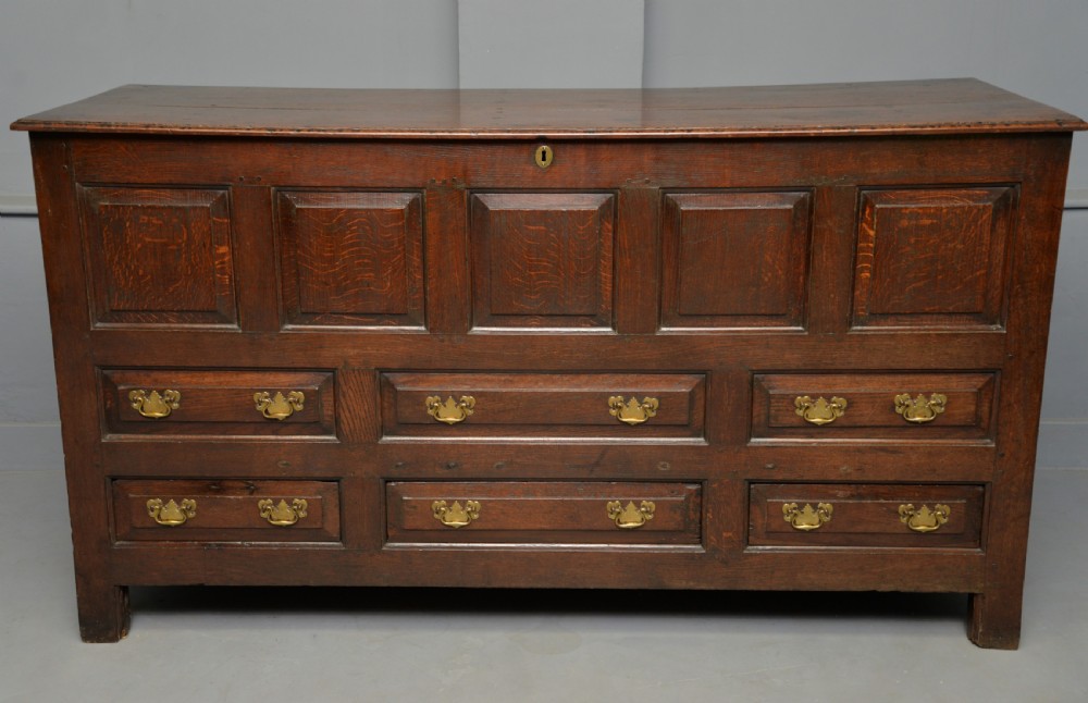 Magnificent Large 18th Century Georgian Oak Mule Chest View XXII