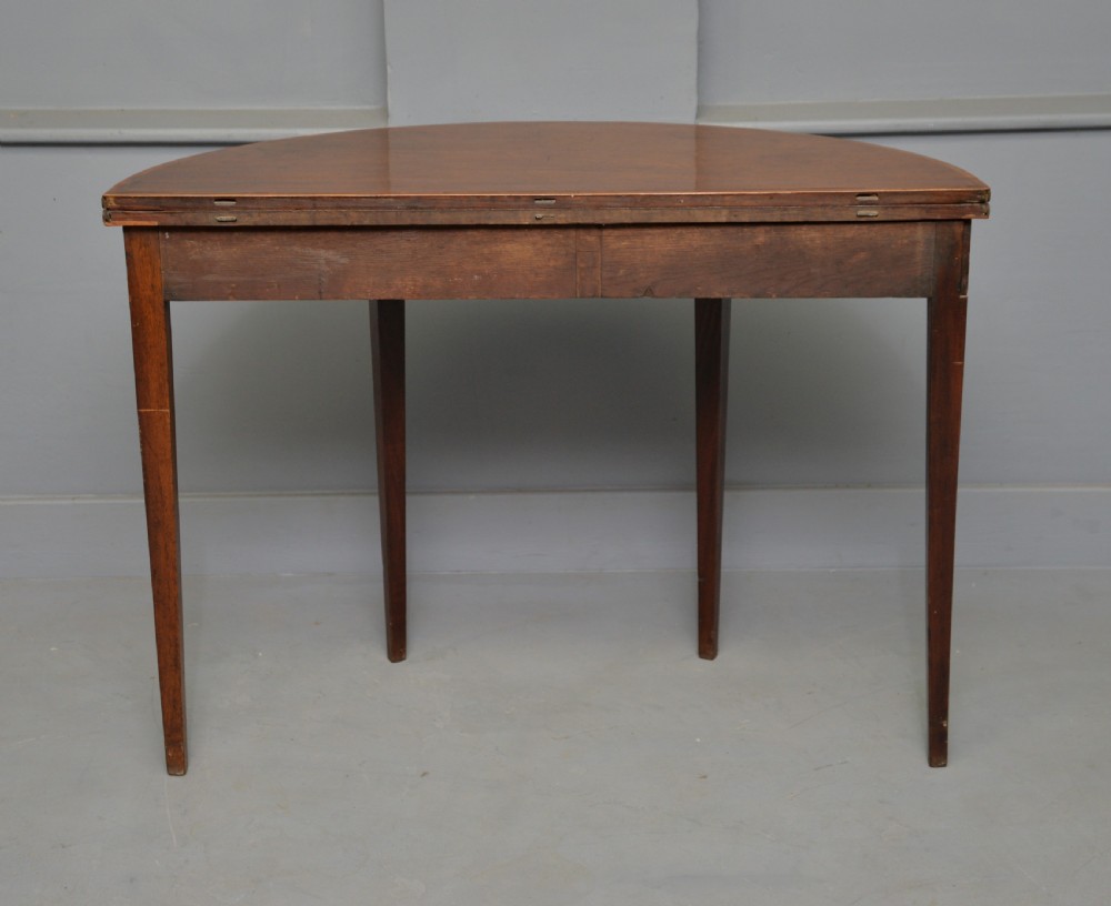 Georgian George III Demi Lune Mahogany Side Table / Tea Table View XI