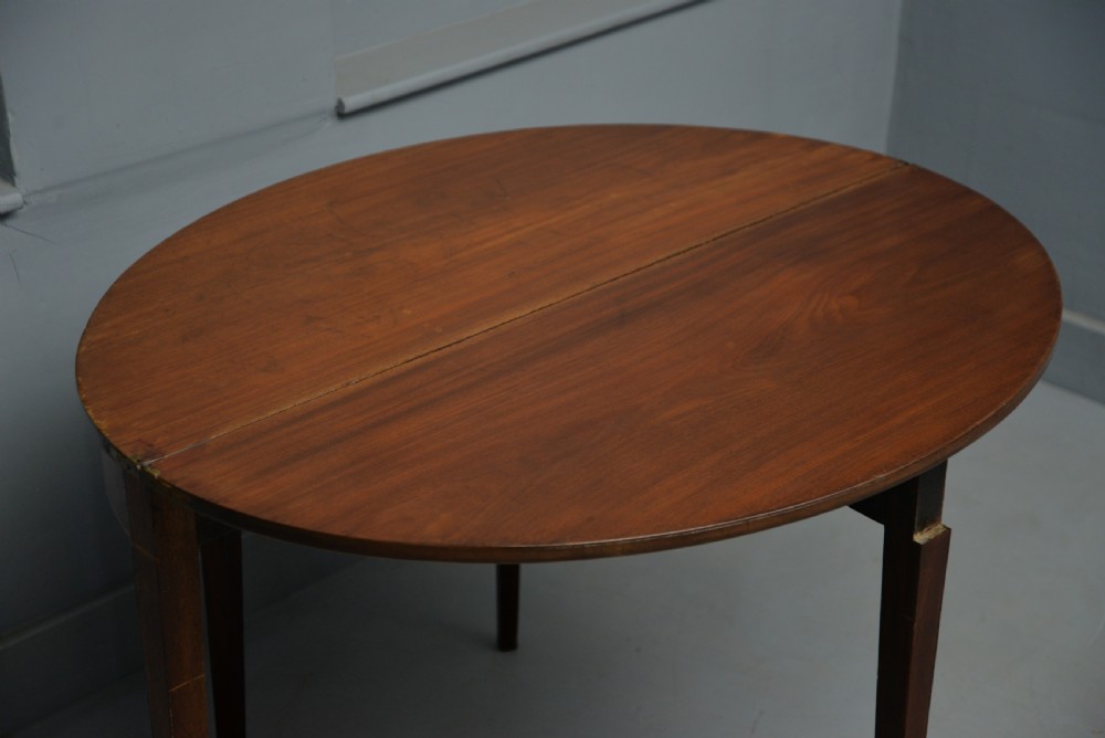 Georgian George III Demi Lune Mahogany Side Table / Tea Table View XIV