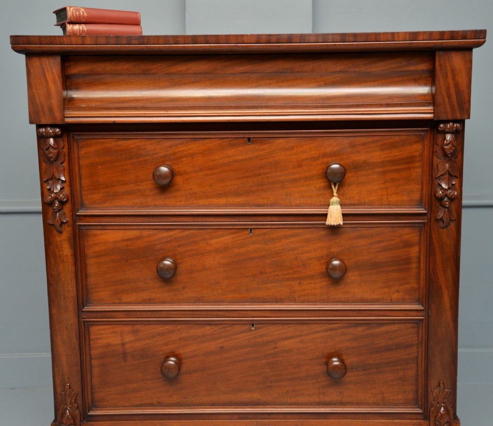 Victorian Scottish Mahogany Chest Of Drawers View II