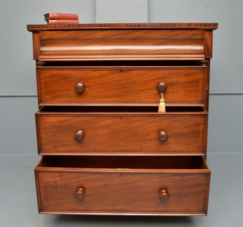 Victorian Scottish Mahogany Chest Of Drawers View IV