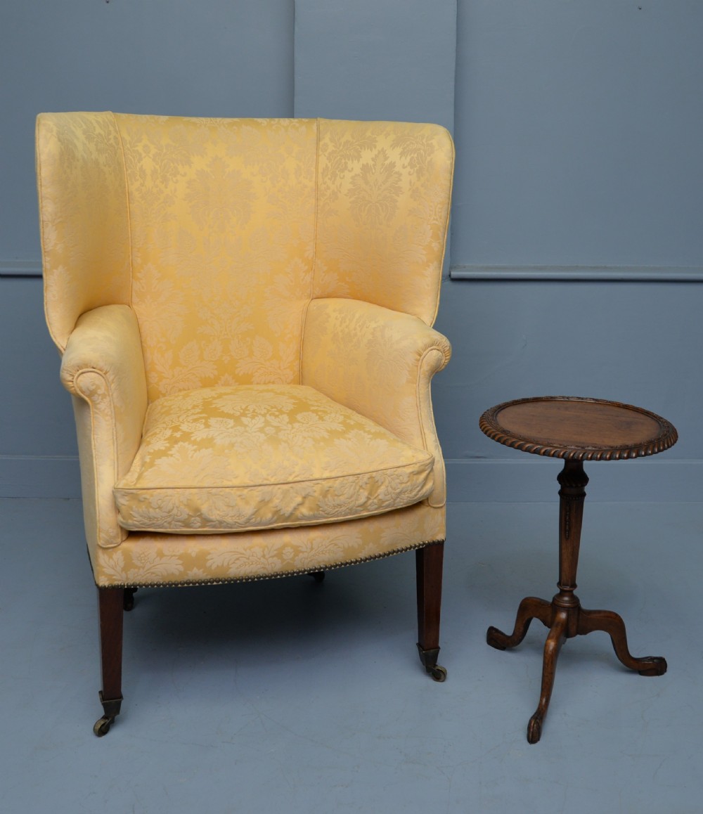 Late 18th Century Barrel Back Wing Arm Chair