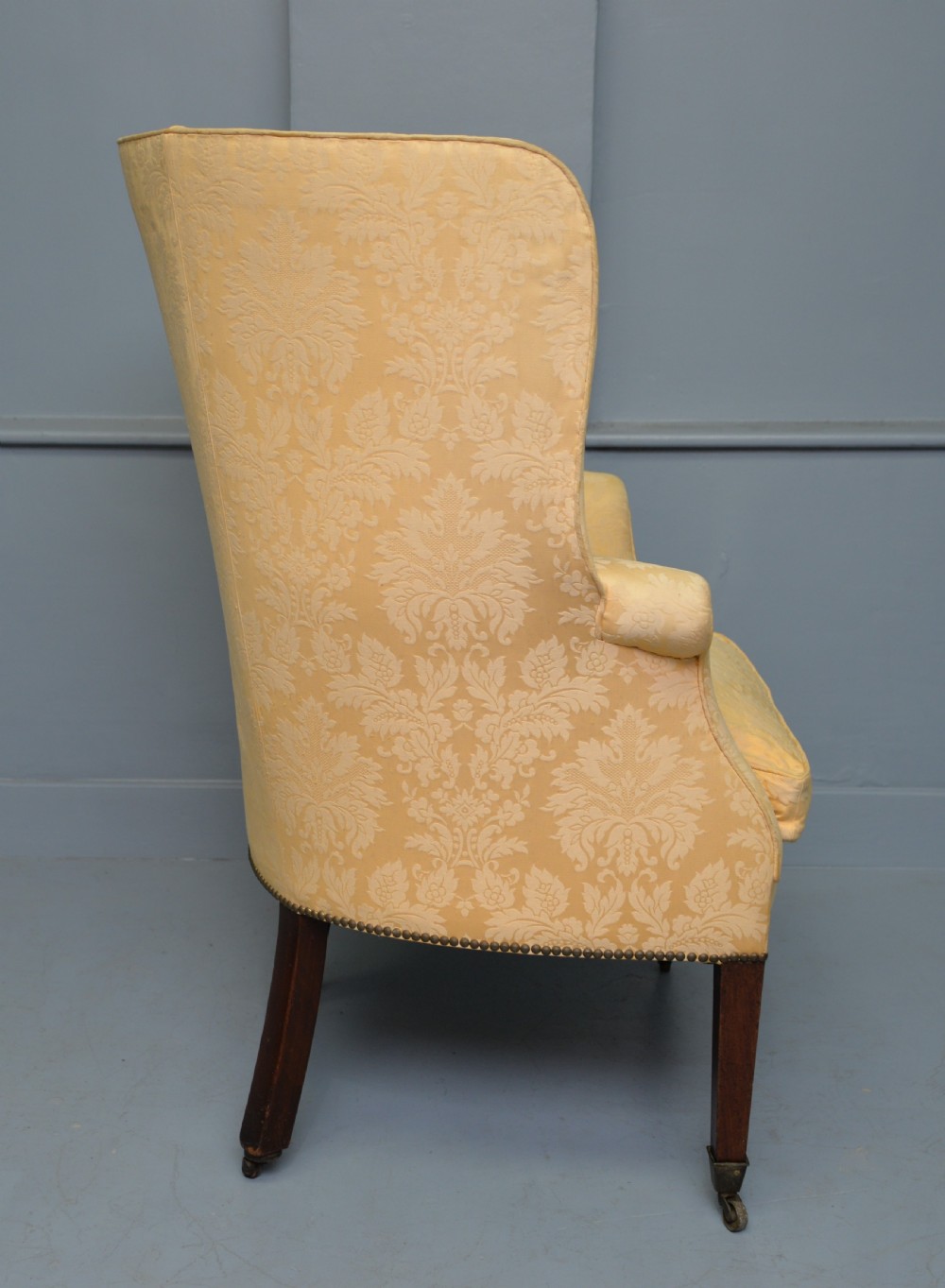 Late 18th Century Barrel Back Wing Arm Chair View VII