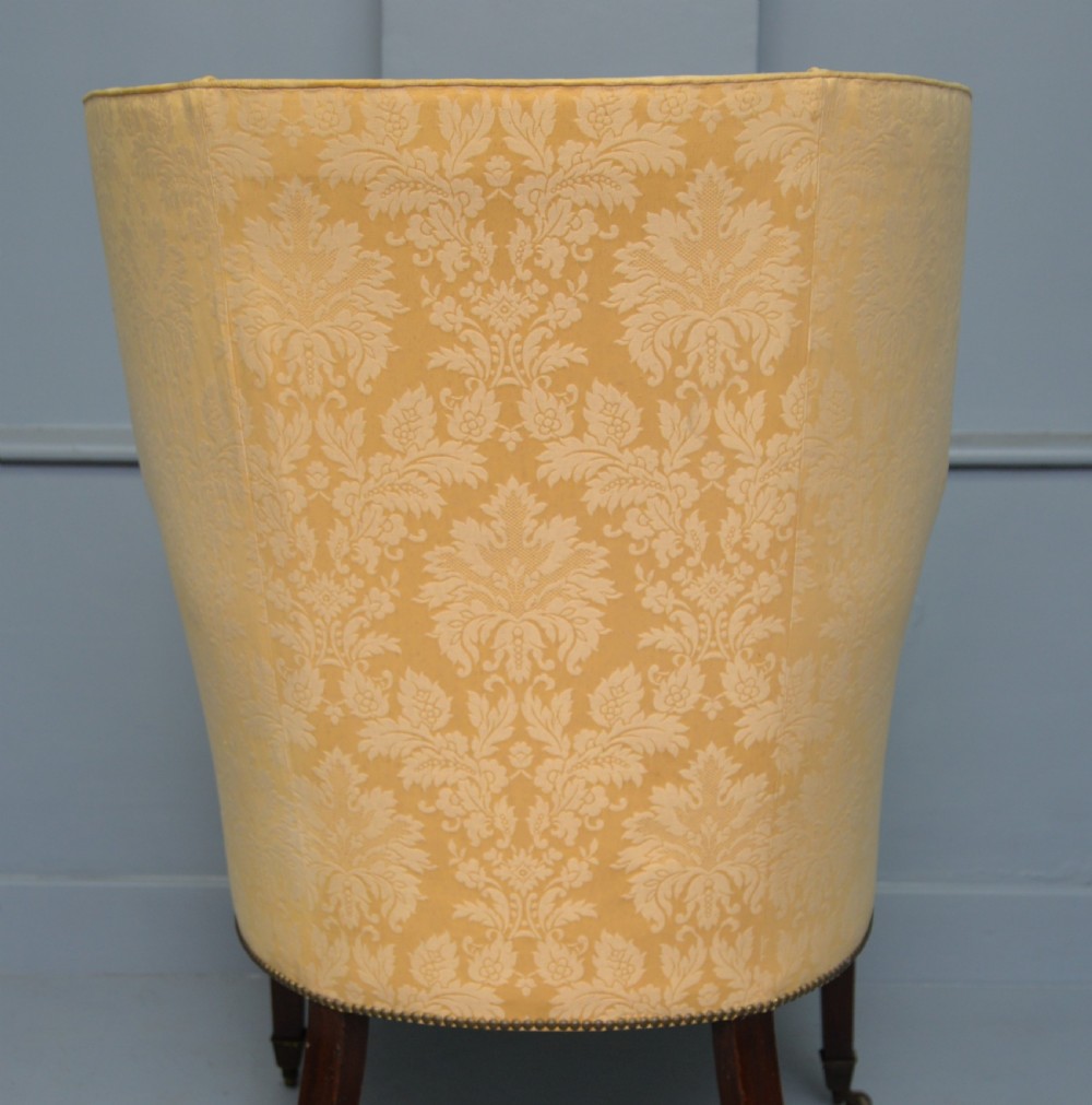 Late 18th Century Barrel Back Wing Arm Chair View VIII