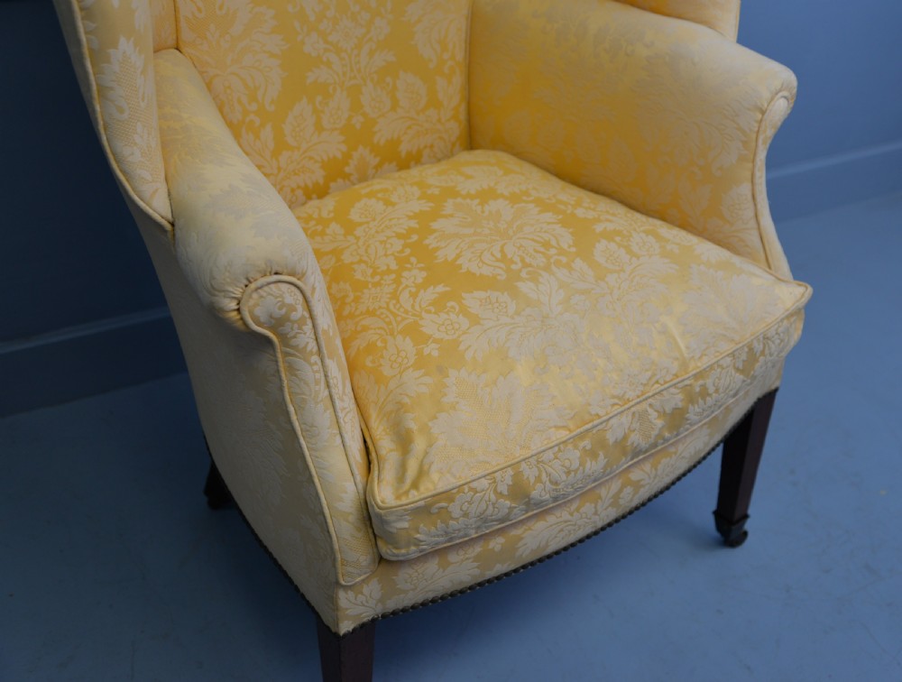 Late 18th Century Barrel Back Wing Arm Chair View XII
