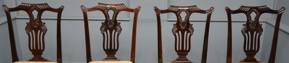 Set Of Six Chippendale Revival Mahogany Dining Chairs By Phillips & Jones View IV