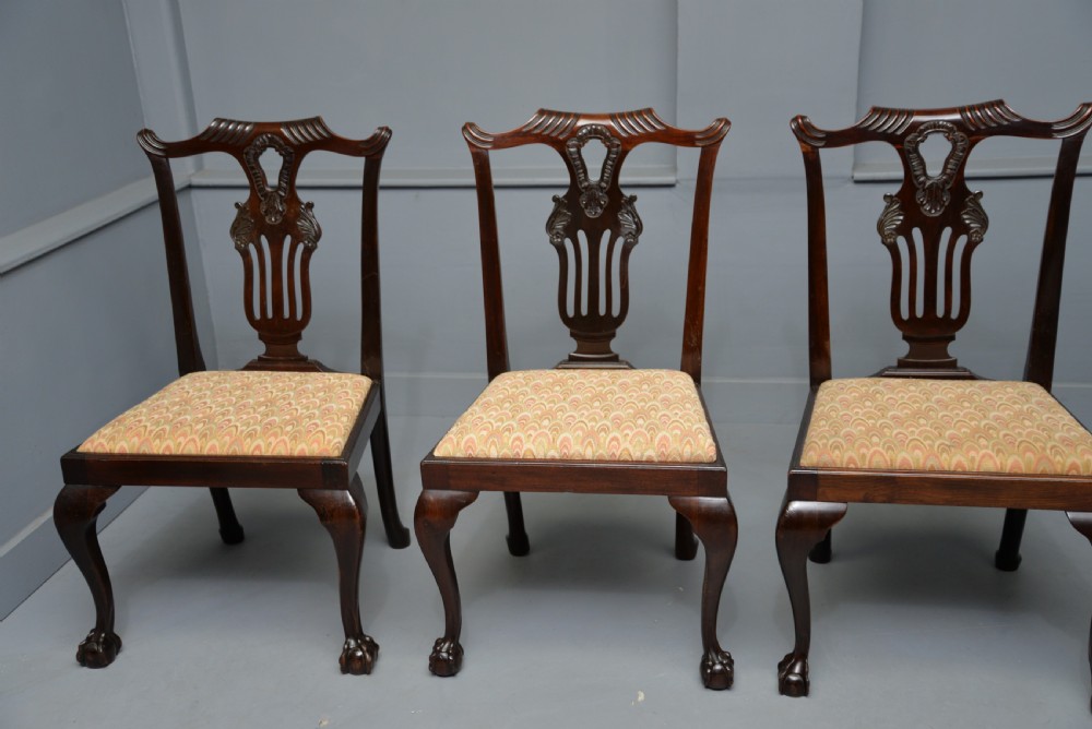 Set Of Six Chippendale Revival Mahogany Dining Chairs By Phillips & Jones View VI