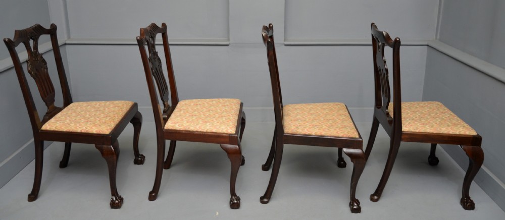 Set Of Six Chippendale Revival Mahogany Dining Chairs By Phillips & Jones View IX