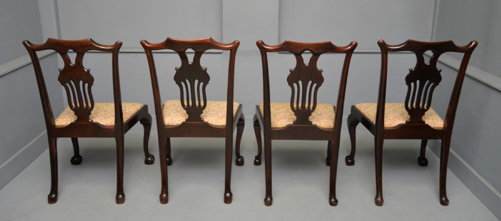 Set Of Six Chippendale Revival Mahogany Dining Chairs By Phillips & Jones View X