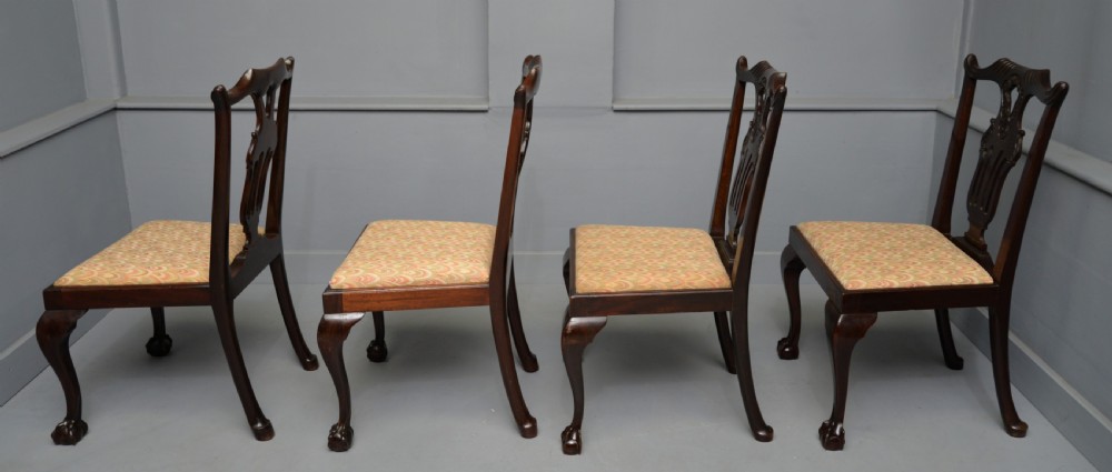 Set Of Six Chippendale Revival Mahogany Dining Chairs By Phillips & Jones View XI