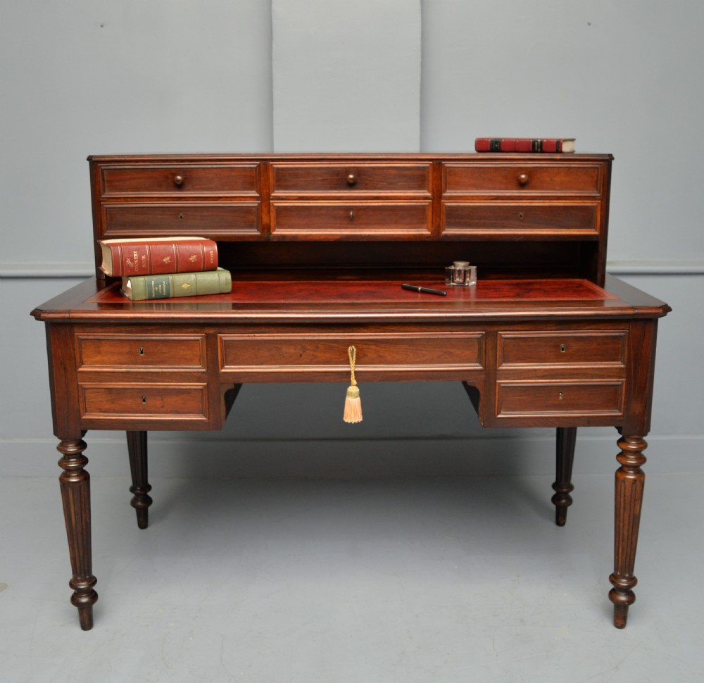Quality French 19th Century Leather Top Extending Rosewood Desk View II