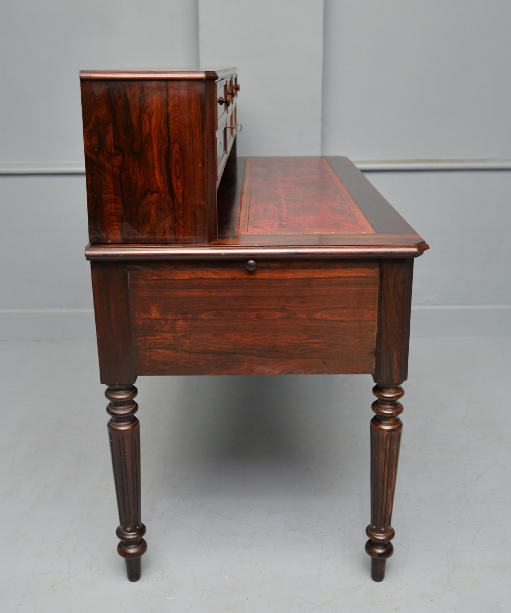Quality French 19th Century Leather Top Extending Rosewood Desk View XV