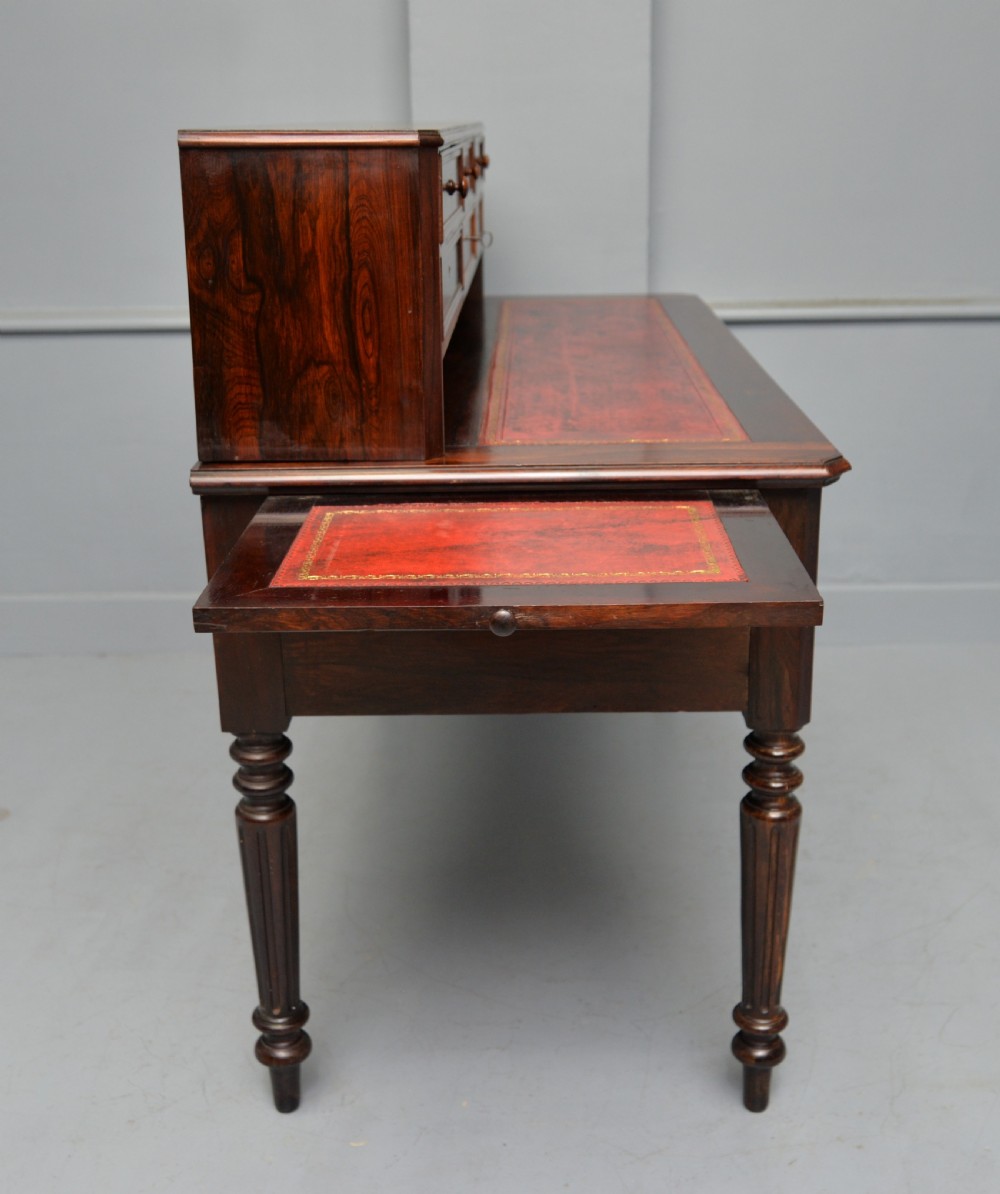 Quality French 19th Century Leather Top Extending Rosewood Desk View XVI
