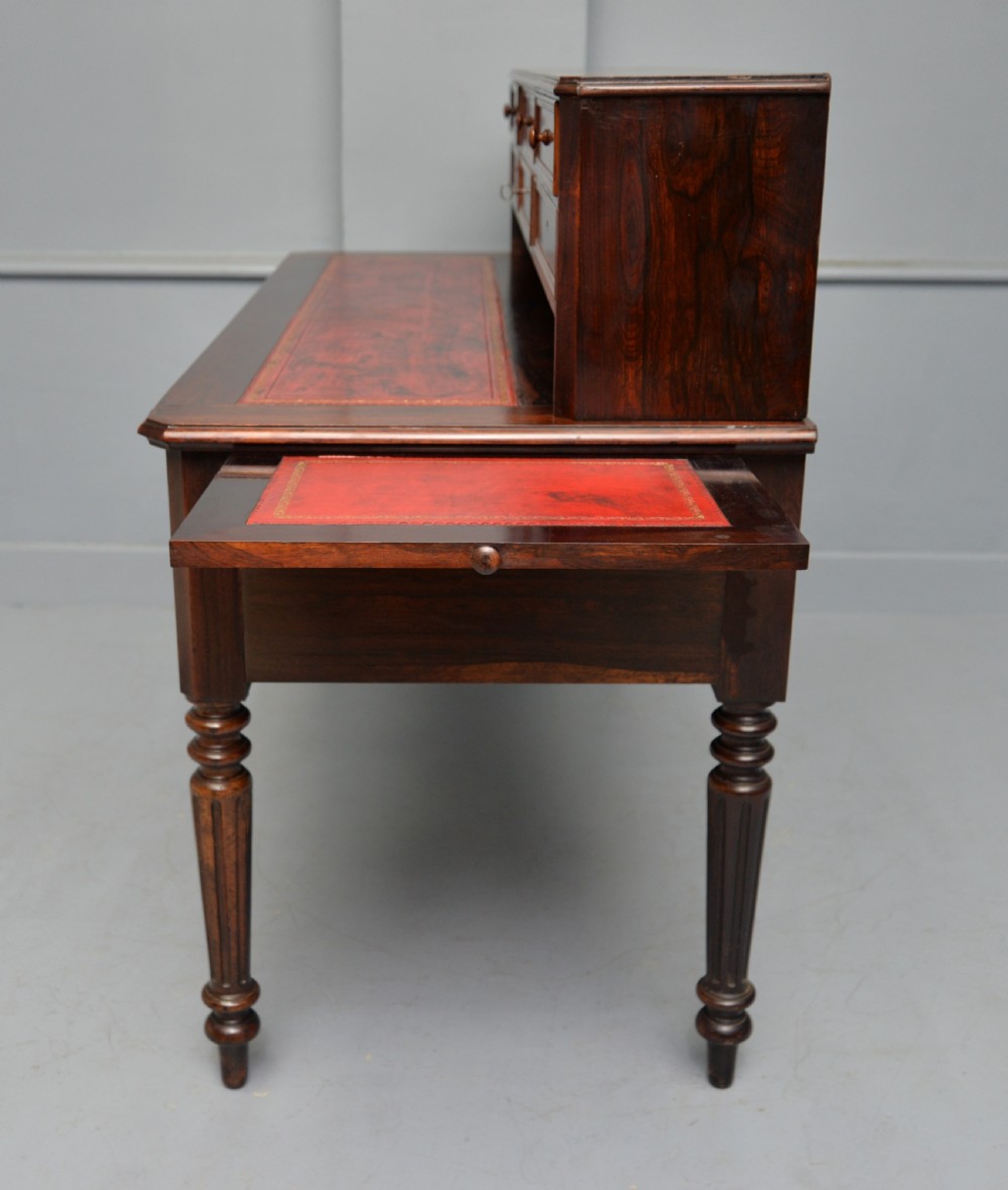 Quality French 19th Century Leather Top Extending Rosewood Desk View XVIII