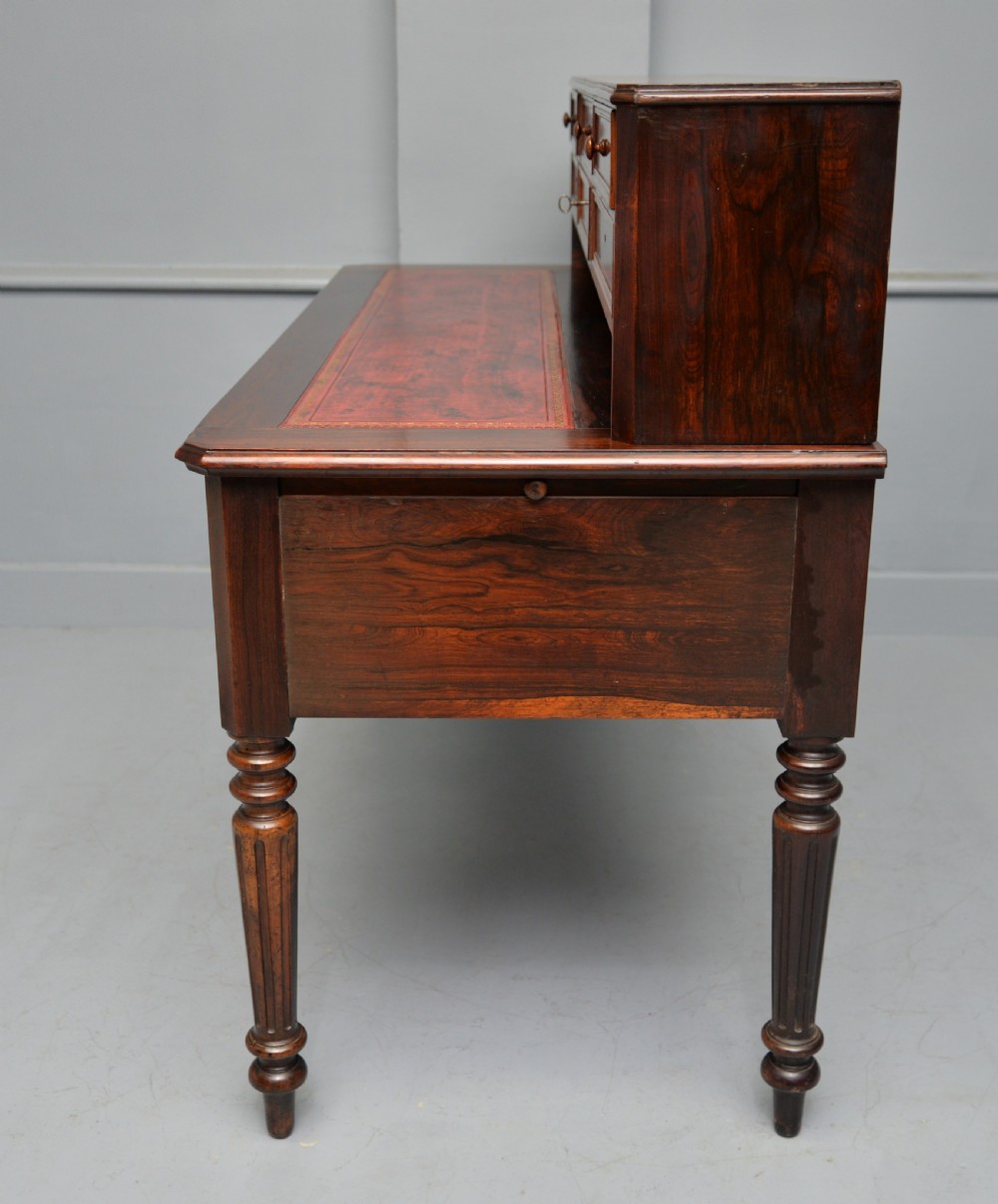 Quality French 19th Century Leather Top Extending Rosewood Desk View XIX
