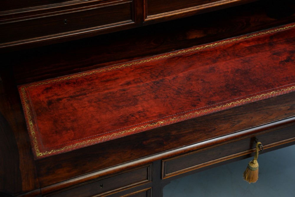 Quality French 19th Century Leather Top Extending Rosewood Desk View XXIII