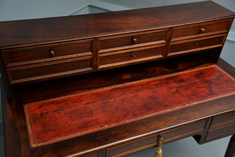 Quality French 19th Century Leather Top Extending Rosewood Desk View XXV