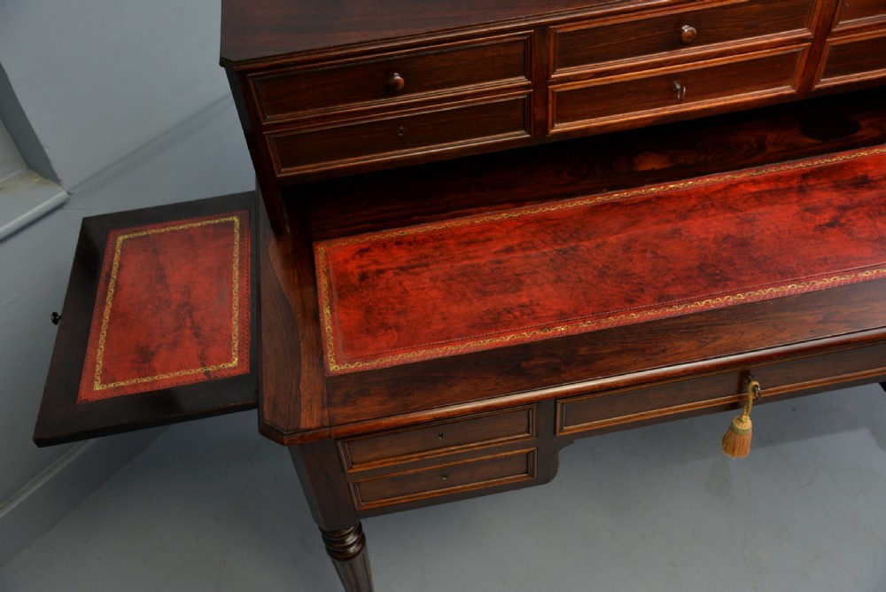 Quality French 19th Century Leather Top Extending Rosewood Desk View XXVIII