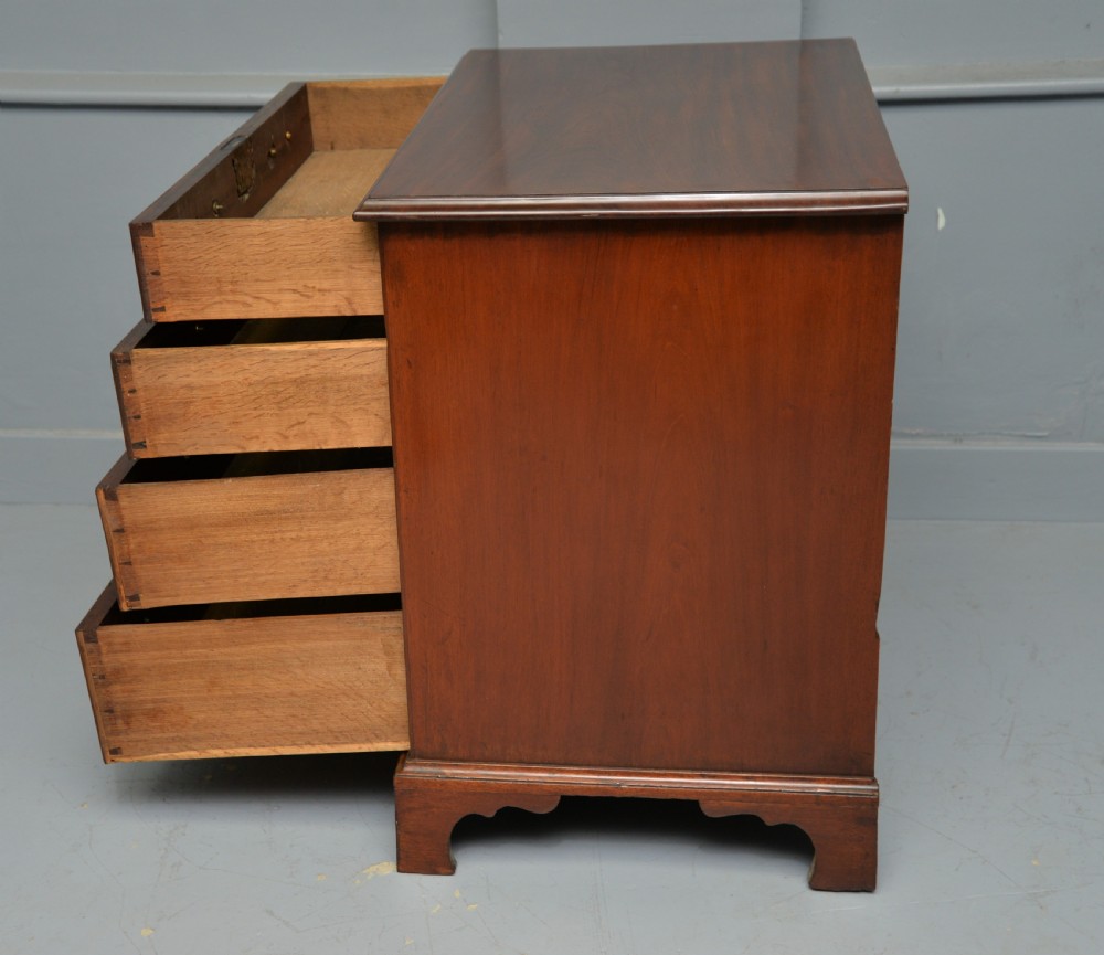 Superb Georgian Solid Mahogany Chest Of Drawers View IX