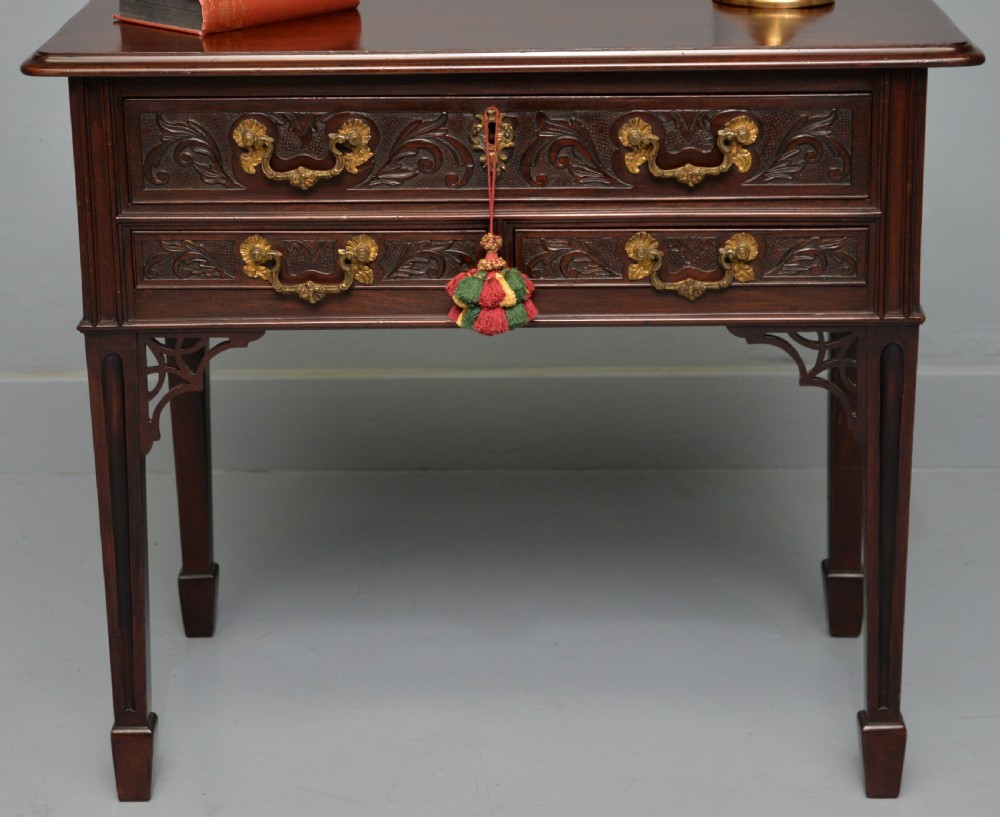 Chippendale Period Georgian Mahogany Lowboy Side Table View II