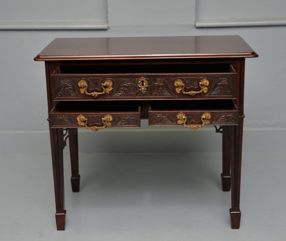 Chippendale Period Georgian Mahogany Lowboy Side Table View V