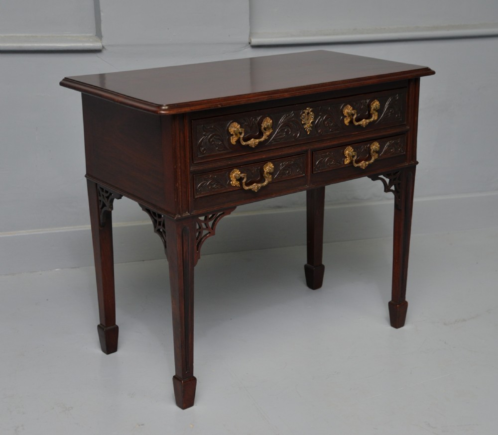 Chippendale Period Georgian Mahogany Lowboy Side Table View X