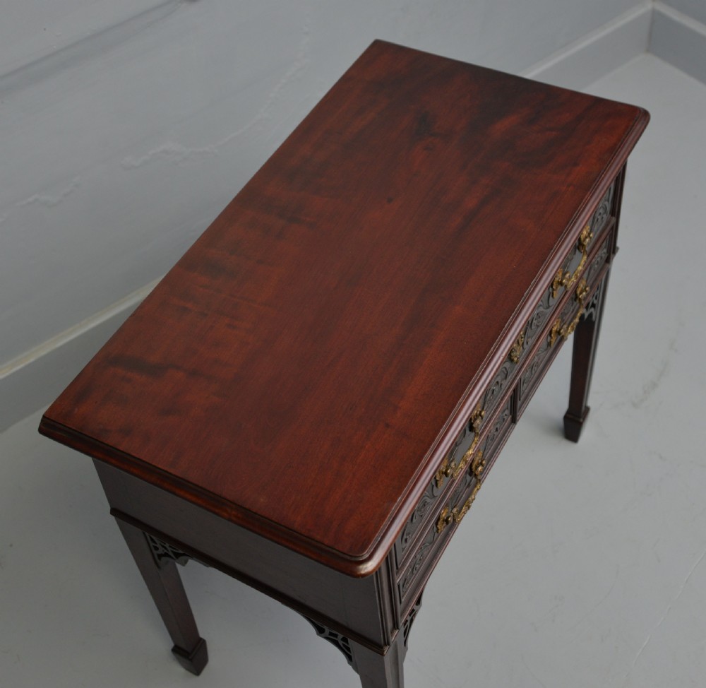 Chippendale Period Georgian Mahogany Lowboy Side Table View XI