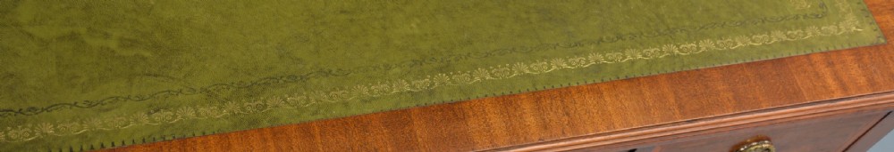 Edwardian Inlaid Mahogany Leather Top Writing Desk View XIV