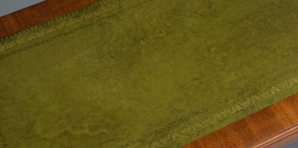 Edwardian Inlaid Mahogany Leather Top Writing Desk View XV