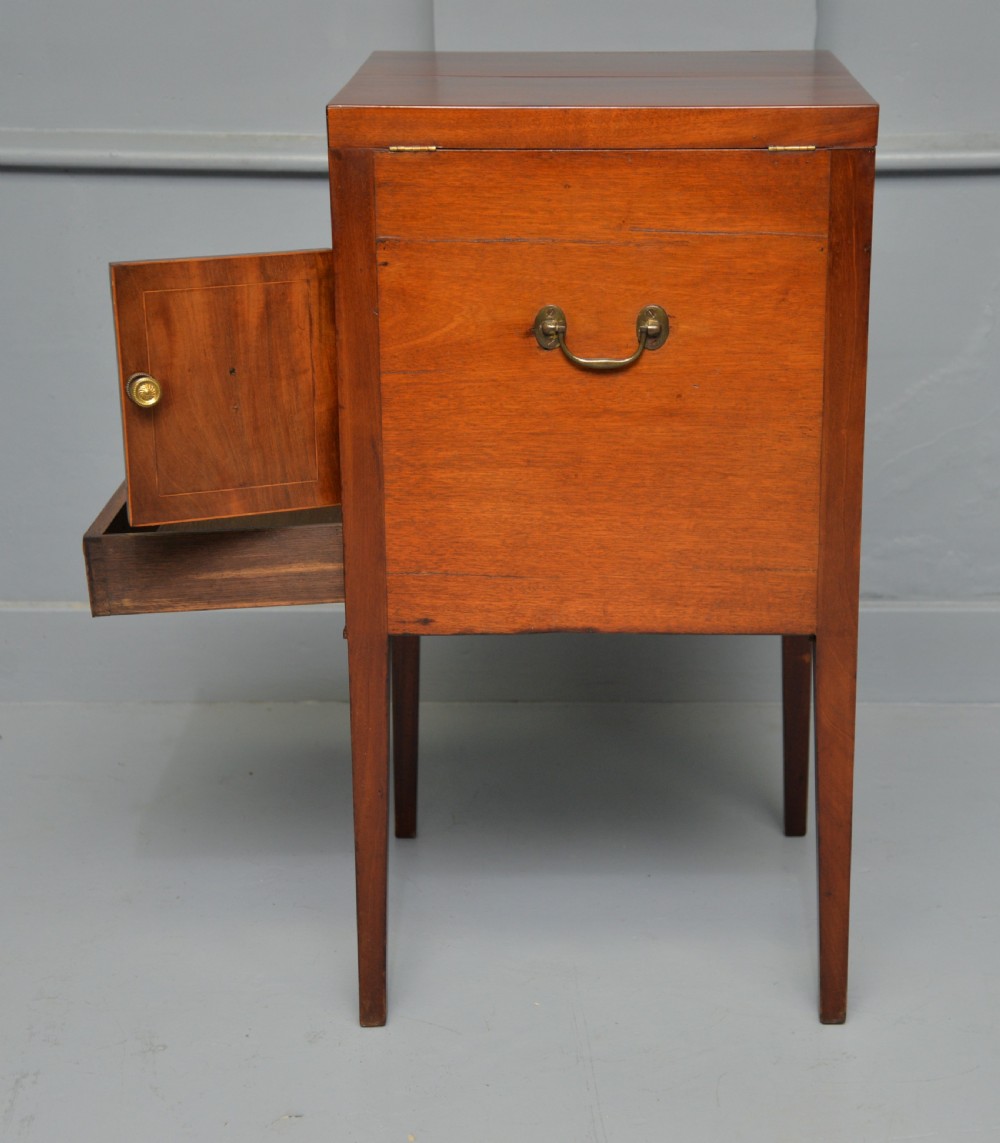 Georgian Mahogany Wash-Stand Bedside Cabinet View XIII